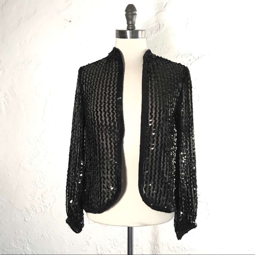 Beautiful Vintage Black Vintage Jacket/Blouse